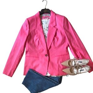 J Crew Pink Tailored Blazer Suit Jacket